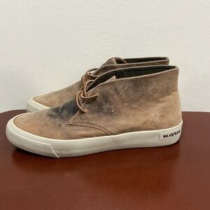 SeaVees Mason Desert Boot Sur Oiled Rugged Leather Men Size 9 Lace Up Elmwood